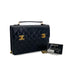 CHANEL VINTAGE DOUBLE TURN LOCK MATELASSE CHAIN SHOULDER HAND BAG BLACK LAMB SKIN 90306569 - PURPOSE