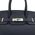 HERMES BIRKIN 30 VERSO BLUE NUIT ORANGE POPPY TOGO HAND BAG A PHW 90306844