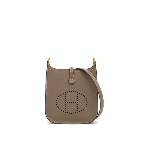 HERMES EVELYNE SELLIER TPM ETOUPE VEAU EPSOM SHOULDER BAG W 90306848