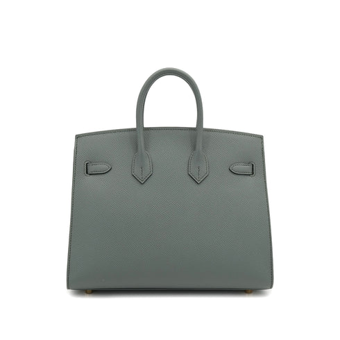HERMES BIRKIN 25 SELLIER VERT AMANDE VEAU EPSOM HAND BAG B GHW 90306849 - PURPOSE