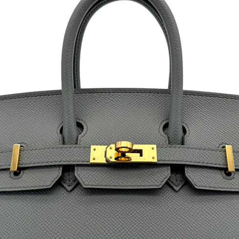 HERMES BIRKIN 25 SELLIER VERT AMANDE VEAU EPSOM HAND BAG B GHW 90306849 - PURPOSE