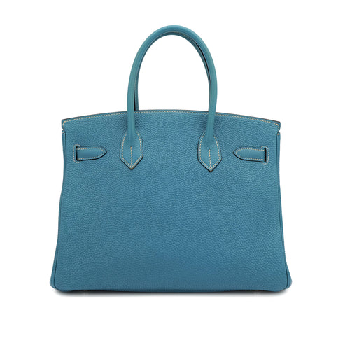HERMES BIRKIN 30 BLUE JEAN TOGO HAND BAG ▢L PHW 90306850 - PURPOSE