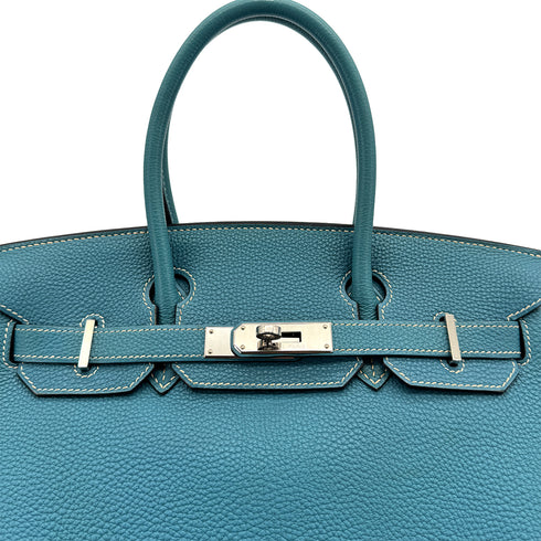 HERMES BIRKIN 30 BLUE JEAN TOGO HAND BAG ▢L PHW 90306850 - PURPOSE