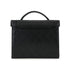 CHANEL VINTAGE BICOLORE TURN LOCK VANITY HAND SHOULDER BAG BLACK LEATHER 90306858 - PURPOSE