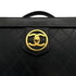CHANEL VINTAGE BICOLORE TURN LOCK VANITY HAND SHOULDER BAG BLACK LEATHER 90306858 - PURPOSE