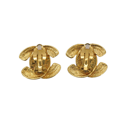 CHANEL VINTAGE EARRINGS COCOMARK MATELASSE GOLD ACCESSORY 90306861 - PURPOSE