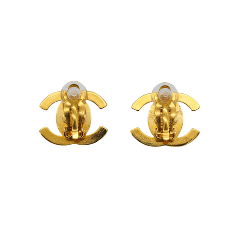 CHANEL VINTAGE EARRINGS TURN LOCK RHINESTONE ACCESSORY 96A 90306865 - PURPOSE