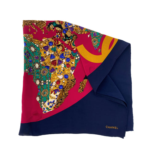 CHANEL VINTAGE SCARF MULTICOLOR SILK 90306875 - PURPOSE