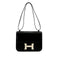 HERMES CONSTANCE 24 BLACK BOXCALF SHOULDER BAG U PHW 90307014
