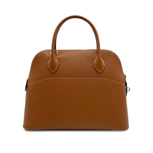 HERMES BOLIDE 31 GOLD COUCHEVEL HAND SHOULDER BAG 〇Z GHW 90307016 - PURPOSE