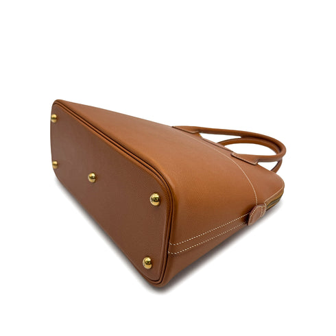 HERMES BOLIDE 31 GOLD COUCHEVEL HAND SHOULDER BAG 〇Z GHW 90307016 - PURPOSE