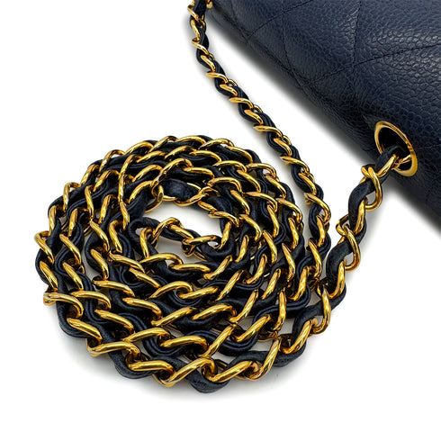 CHANEL VINTAGE DIANA SMALL CHAIN SHOULDER BAG NAVY CAVIAR SKIN 90307018 - PURPOSE