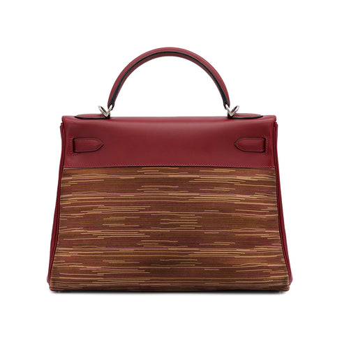 HERMES KELLY 32 RETOURNE ROUGE H BOXCALF VIBRATO HAND SHOULDER BAG □E PHW 90307019 - PURPOSE
