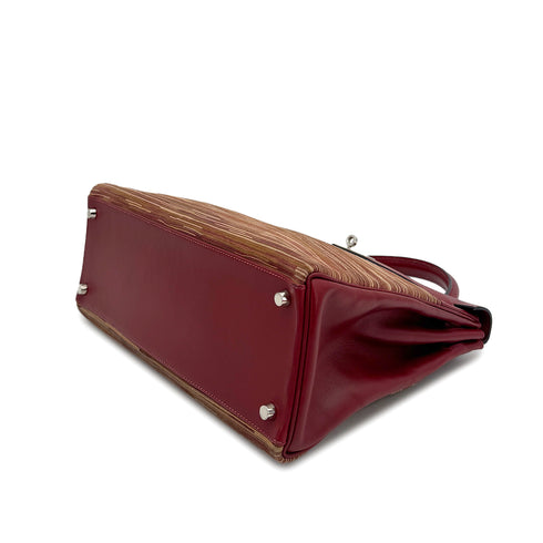 HERMES KELLY 32 RETOURNE ROUGE H BOXCALF VIBRATO HAND SHOULDER BAG □E PHW 90307019 - PURPOSE