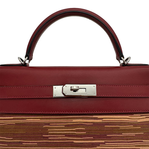 HERMES KELLY 32 RETOURNE ROUGE H BOXCALF VIBRATO HAND SHOULDER BAG □E PHW 90307019 - PURPOSE