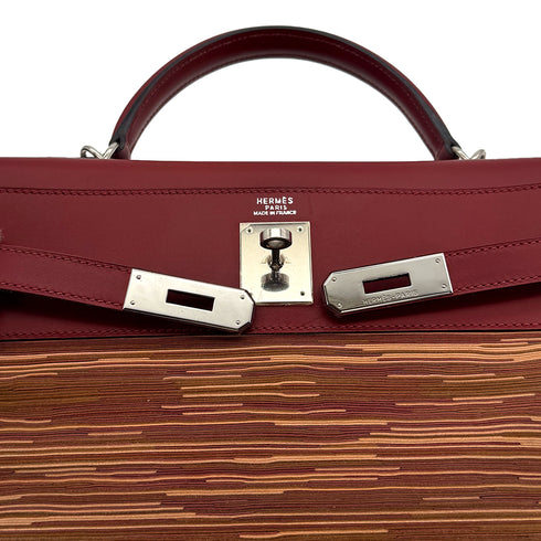 HERMES KELLY 32 RETOURNE ROUGE H BOXCALF VIBRATO HAND SHOULDER BAG □E PHW 90307019 - PURPOSE