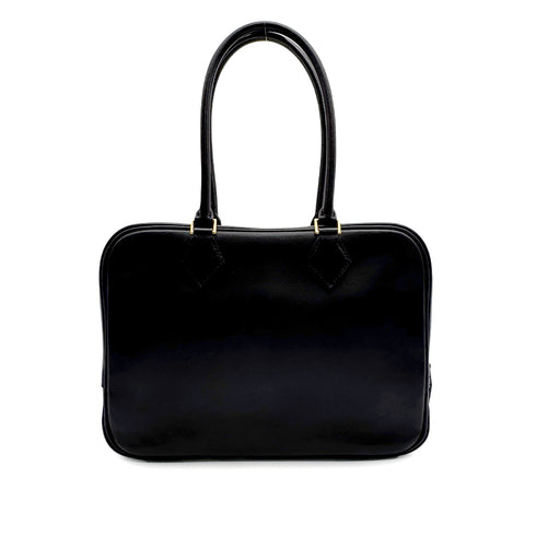 HERMES PLUME 28 VERSO BLACK ORANGE POPPY EVERCOLOR HAND BAG X GHW 90307020