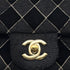 CHANEL MINI SQUARE 17 CHAIN SHOULDER BAG BLACK CANVAS VELOR 90307023
