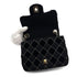 CHANEL MINI SQUARE 17 CHAIN SHOULDER BAG BLACK CANVAS VELOR 90307023