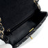CHANEL MINI SQUARE 17 CHAIN SHOULDER BAG BLACK CANVAS VELOR 90307023