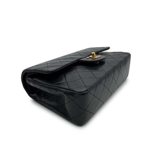 CHANEL VINTAGE CLASSIC FLAP SMALL CHAIN SHOULDER BAG BLACK LAMB SKIN 90307024 - PURPOSE