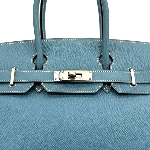 HERMES BIRKIN 30 BLUE JEAN VEAU EPSOM HAND BAG ▢K PHW 90307025 - PURPOSE