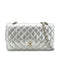 CHANEL VINTAGE MATELASSE CHAIN SHOULDER BAG SILVER LEATHER 90307026 - PURPOSE
