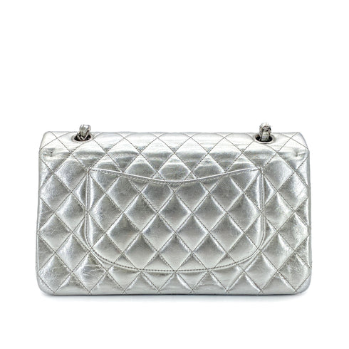 CHANEL VINTAGE MATELASSE CHAIN SHOULDER BAG SILVER LEATHER 90307026 - PURPOSE