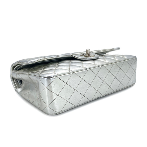 CHANEL VINTAGE MATELASSE CHAIN SHOULDER BAG SILVER LEATHER 90307026 - PURPOSE