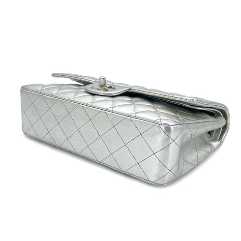 CHANEL VINTAGE MATELASSE CHAIN SHOULDER BAG SILVER LEATHER 90307026 - PURPOSE