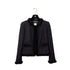 CHANEL MINK FUR TWEED JACKET BLACK WOOL 40 03A RTW 90307030 - PURPOSE