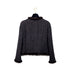CHANEL MINK FUR TWEED JACKET BLACK WOOL 40 03A RTW 90307030 - PURPOSE