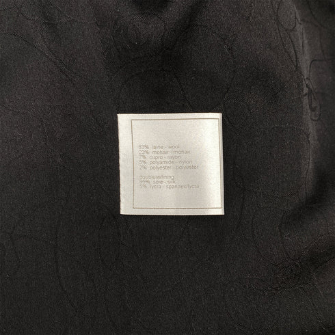 CHANEL MINK FUR TWEED JACKET BLACK WOOL 40 03A RTW 90307030 - PURPOSE
