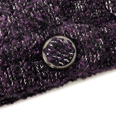CHANEL KNIT JACKET COAT PURPLE ALPACA 38 P49 RTW 90307032 - PURPOSE