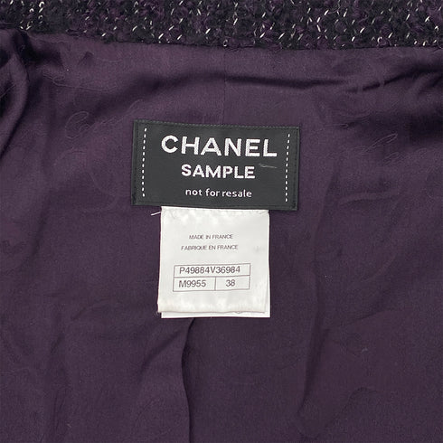 CHANEL KNIT JACKET COAT PURPLE ALPACA 38 P49 RTW 90307032 - PURPOSE