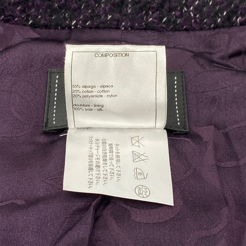CHANEL KNIT JACKET COAT PURPLE ALPACA 38 P49 RTW 90307032 - PURPOSE