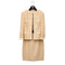 CHANEL VINTAGE COCO BUTTON JACKET SKIRT SET BEIGE TWEED 38 95C RTW 90307037 - PURPOSE