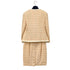 CHANEL VINTAGE COCO BUTTON JACKET SKIRT SET BEIGE TWEED 38 95C RTW 90307037 - PURPOSE