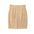 CHANEL VINTAGE COCO BUTTON JACKET SKIRT SET BEIGE TWEED 38 95C RTW 90307037 - PURPOSE