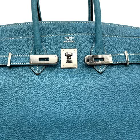HERMES BIRKIN 35 BLUE JEAN TOGO HAND BAG □I PHW 90307206 - PURPOSE