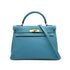 HERMES KELLY 32 RETOURNE BLUE JEAN TOGO HAND SHOULDER BAG □G GHW 90307209 - PURPOSE