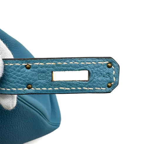 HERMES KELLY 32 RETOURNE BLUE JEAN TOGO HAND SHOULDER BAG □G GHW 90307209 - PURPOSE