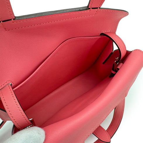 HERMES HALZAN MINI ROSE AZALEE VEAU SWIFT 5WAY HAND SHOULDER BAG A PHW 90307212