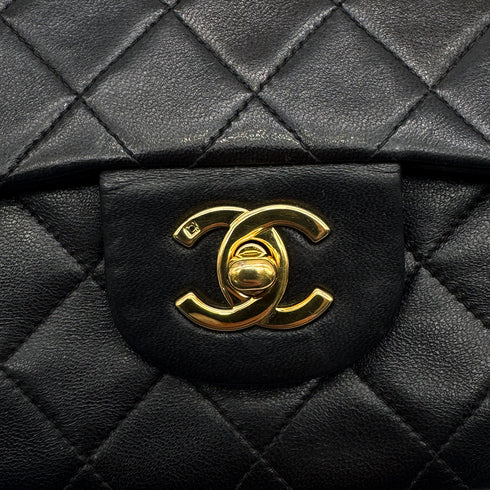 CHANEL VINTAGE CLASSIC FLAP SMALL CHAIN SHOULDER BAG BLACK LAMB SKIN 90307213 - PURPOSE
