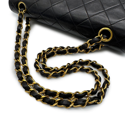 CHANEL VINTAGE CLASSIC FLAP SMALL CHAIN SHOULDER BAG BLACK LAMB SKIN 90307213 - PURPOSE