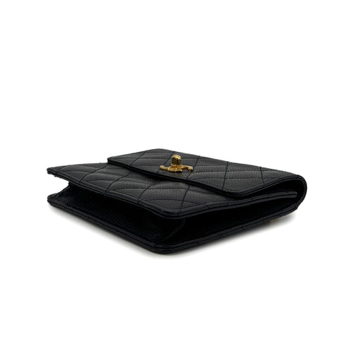 CHANEL VINTAGE MATELASSE CHAIN SHOULDER BAG BLACK CAVIAR SKIN 90307216 - PURPOSE