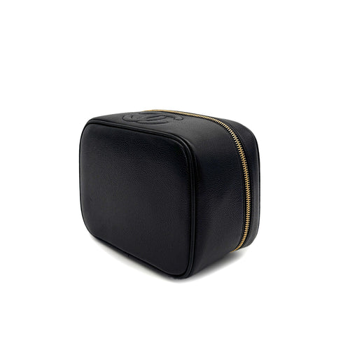CHANEL VINTAGE VANITY HAND BAG BLACK CAVIAR SKIN 90307217 - PURPOSE