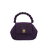 CHANEL VINTAGE TURN LOCK HAND BAG PURPLE SUEDE 90307218 - PURPOSE