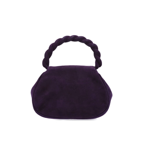 CHANEL VINTAGE TURN LOCK HAND BAG PURPLE SUEDE 90307218 - PURPOSE