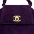 CHANEL VINTAGE TURN LOCK HAND BAG PURPLE SUEDE 90307218 - PURPOSE